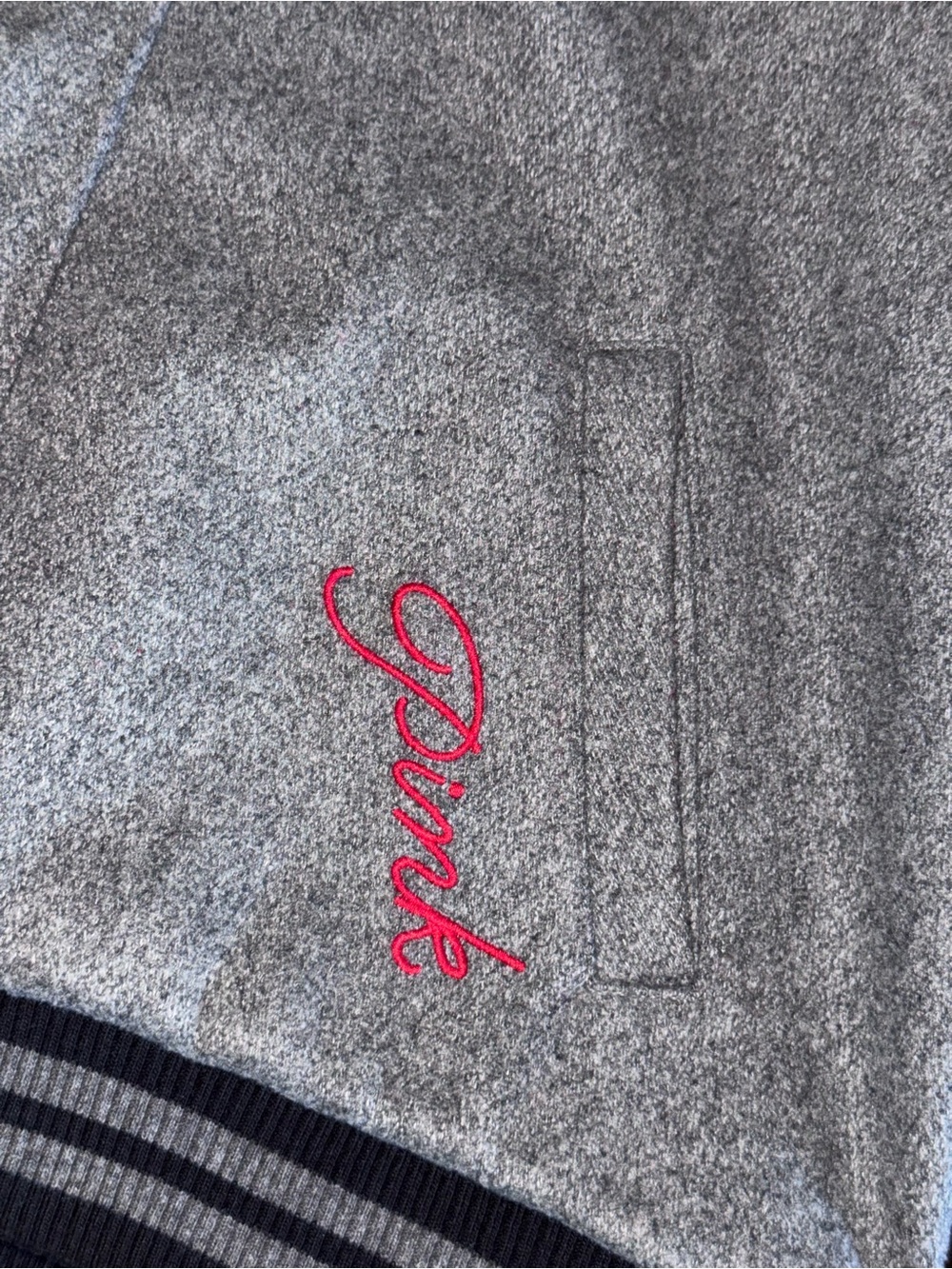 PINK Victoria's Secret x 5th 8 Ocean Nebraska Cornhuskers Varsity Jacket L - Picture 10 of 14